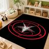 Dark Gothic Pentacle Ruby Accents Patterned Rug Nonslip Thick Carpet For Living Room Bedroom Hallway Home Decor Birthday Gift