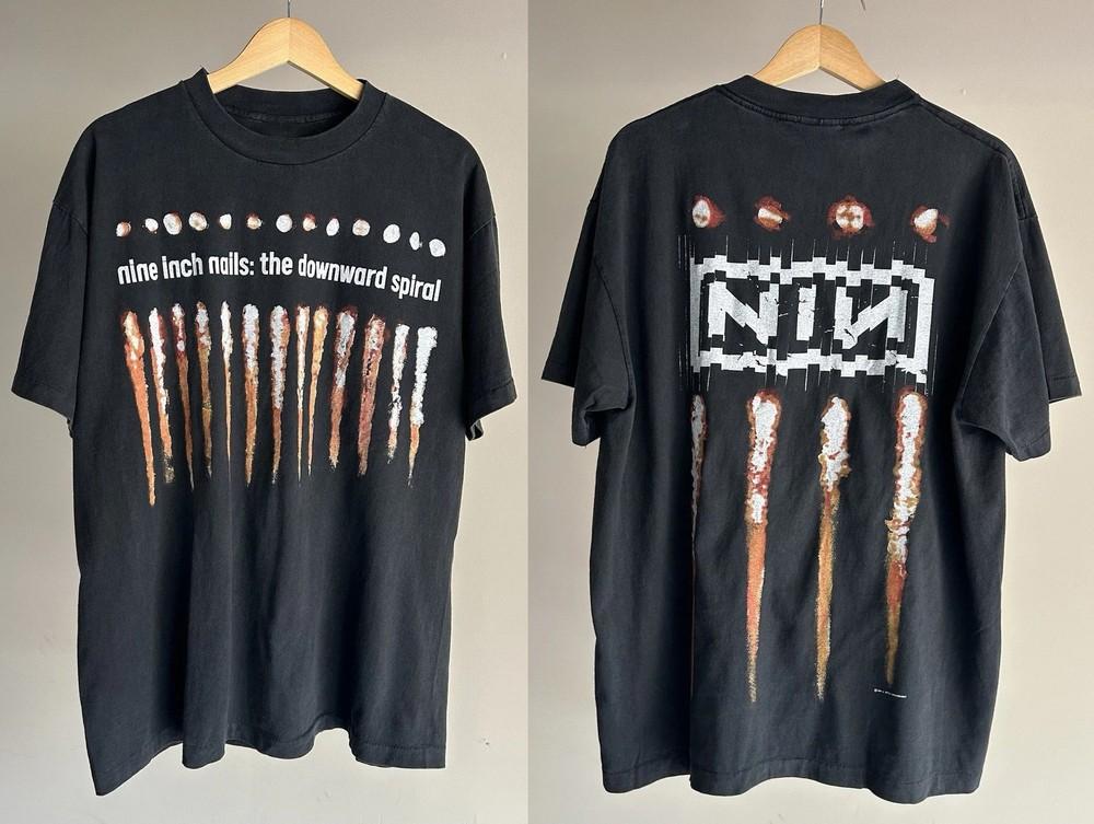 РЕПРИНТ Nine Inch Nails The Downward Spiral S-5XL Футболка NIN Comfort Colors Унисекс Футболка S