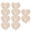 10pcs Hollow Love Hearts Shape Wooden Art Craft Decoration for Home Wedding