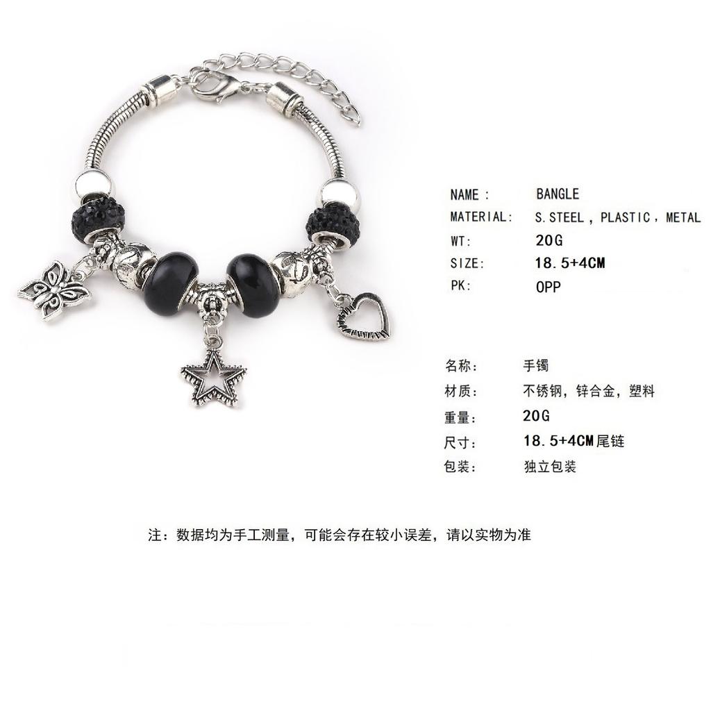 Creative Butterfly Star Charm Bracelet Fashion Jewelry Gift for Women and Girls