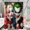 1pc Warner Bros Themed Shower Curtain | Clown Quinn - Multifunctional Privacy Curtain for Home, Bathroom, Camping, Office, and