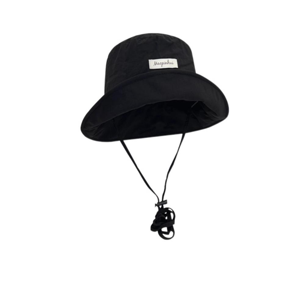 

Wide Brim Fisherman Hat Sunshade Outdoor Fishing Cap Fashion Drawstring Bag Summer чорний