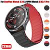 Mágneses szilikon szíj OnePlus Watch 3 2R 2 Sport karkötőhöz Correa OPPO Watch X X2 4 Pro 22mm csere szíj karkötő