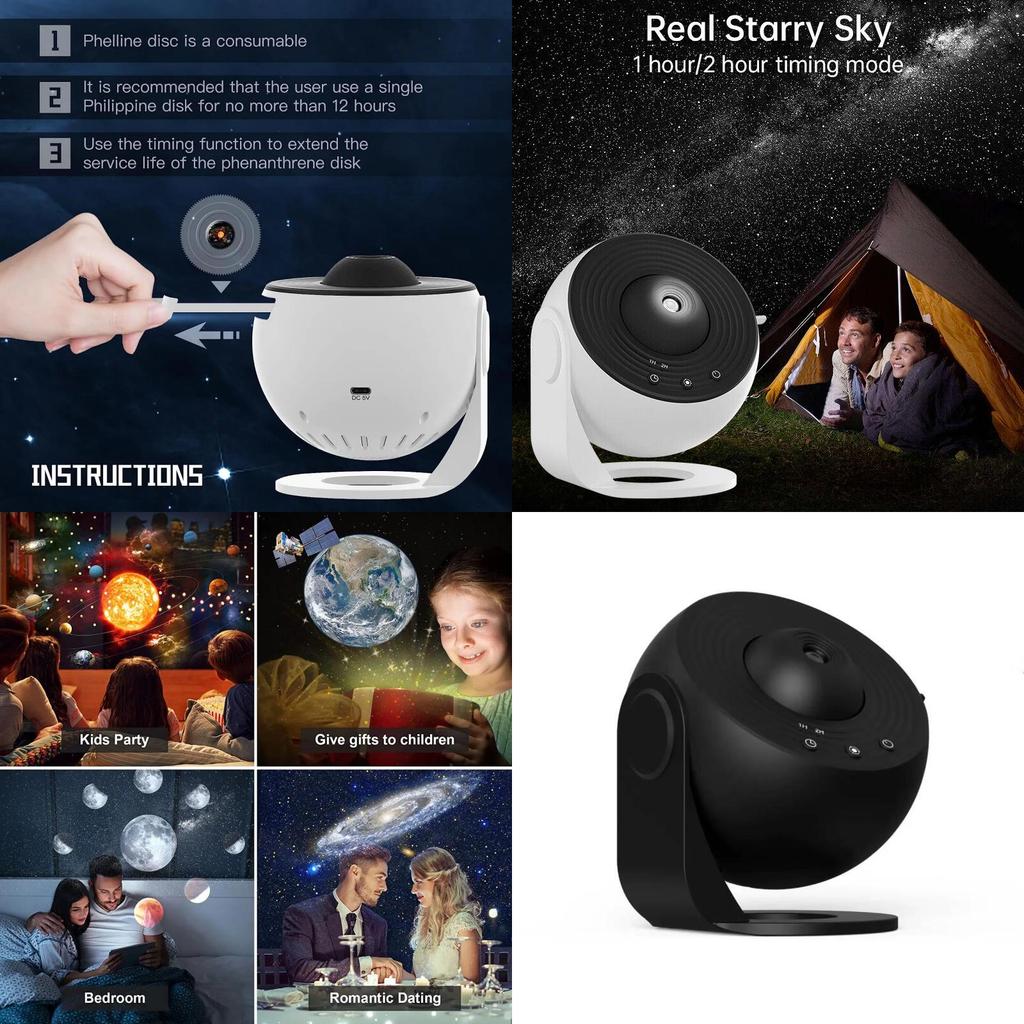 Galaxy Projector Astronaut Starry Sky Night Lights Ocean Star 3d Lamp Xmas Light