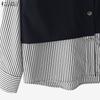ZANZEA Women Casual Long Sleeve Stripe Print Patchwork Blouse