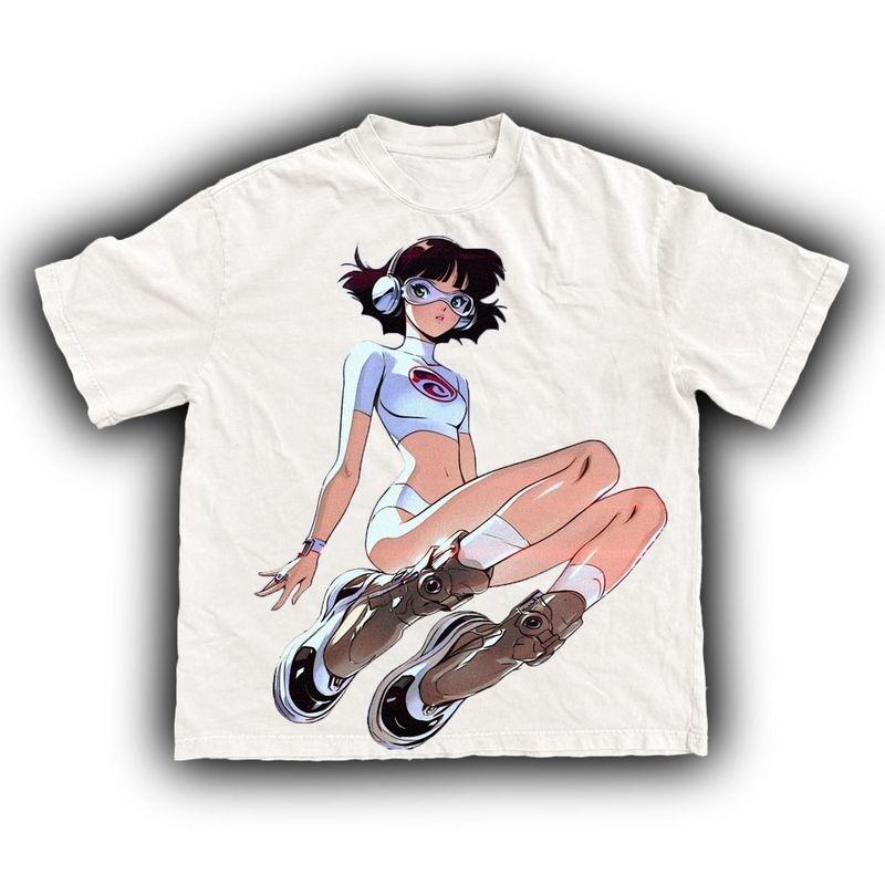 

Аниме Кавайная Девушка Мужчины Женщины Осенняя Футболка Харадзюку Винтажная С Коротким Рукавом Свободная Оверсайз Повседневная Фитнес Удобная Y2k Топ 4XL