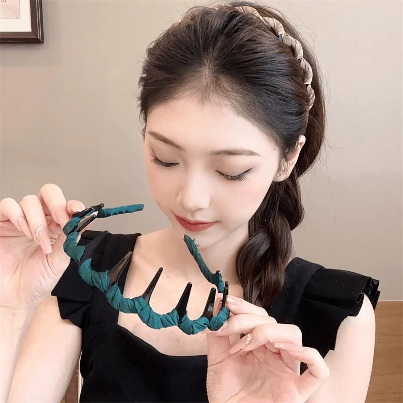 Hairband for Women with Teeth for Face Washing, Non-slip and Wavy Hairpins