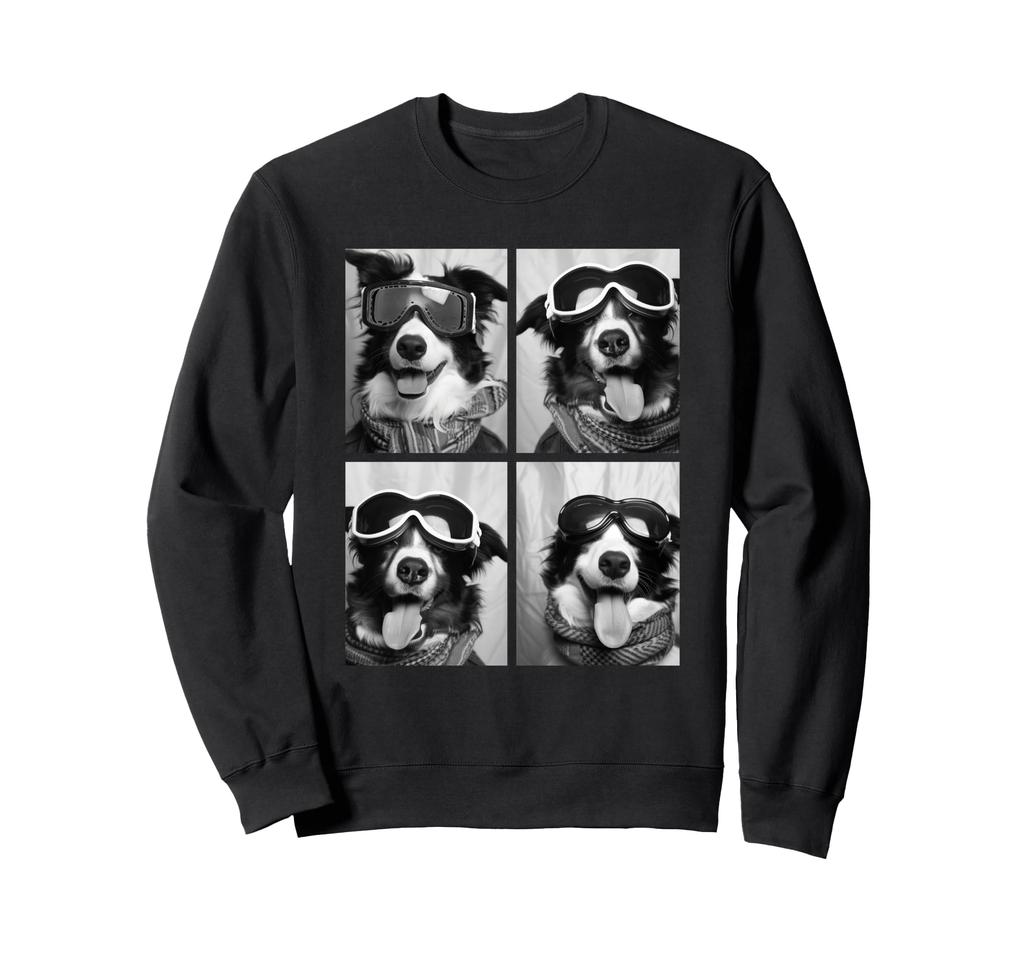 Cute Australian Shepherd Dog Snow Goggles Winter Animals Sweatshirt