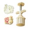 Spring-Loading Pastry Press for 50G Mooncakes, Rabbit and Peony Moon Cake Stamps Molds, Manual Tool for Mung Bean Cake Shaping At Homes