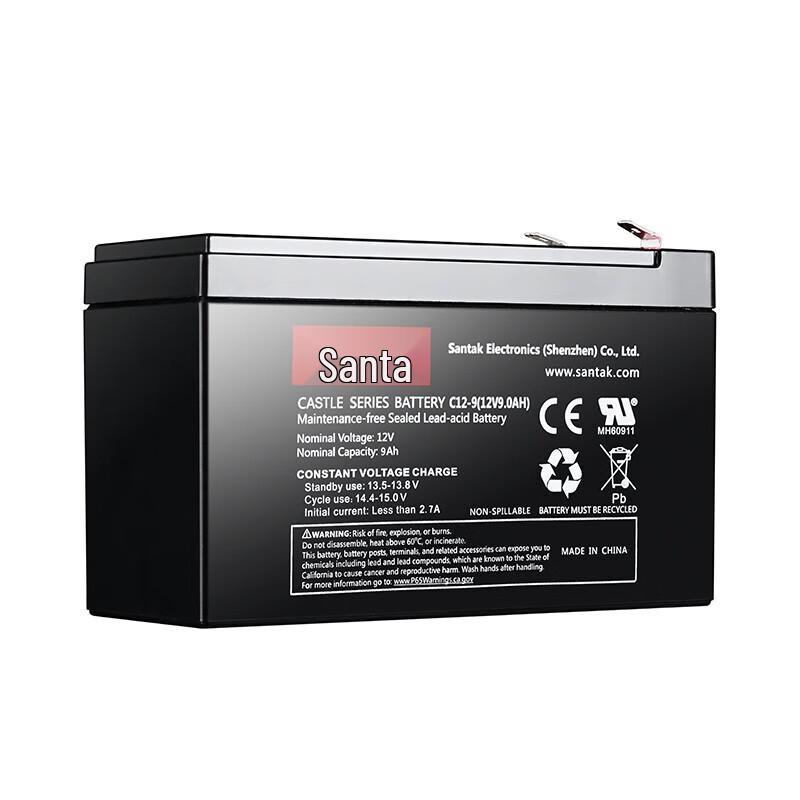 SANTAK Castle Series C12-9 12V9AH Lead-Acid UPS Battery CN plug (adapter included)