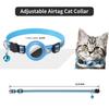 Yousheng Pet Collar Reflective Adjustable Strap with Little Bell Cat Pattern Button Safety Nylon Pet Dog Collar for Airtag Tracker