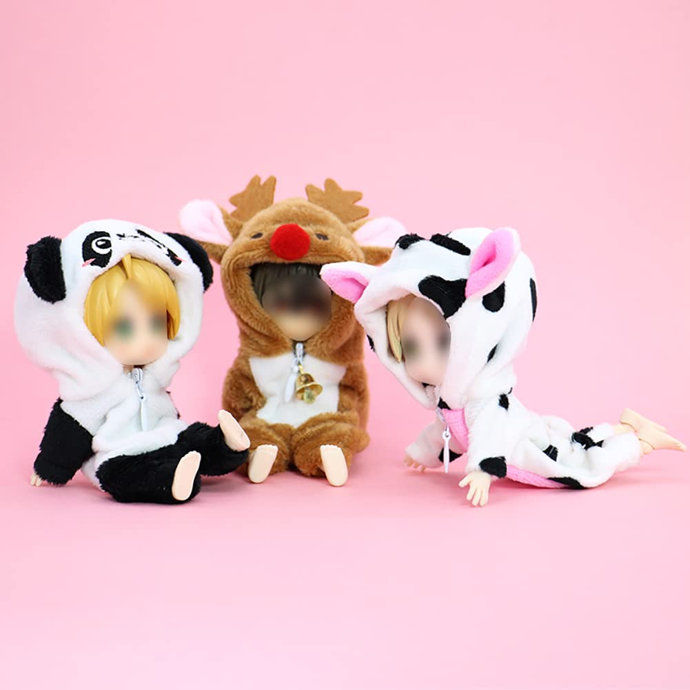YUYAKESHI Obitsu 11 (OB11) Size Outfit - Obitsu Doll 11 Clothes - Animal Design - GSC Homewear - Plush Doll Clothes - 112 BJD Doll Clothes - Fluffy