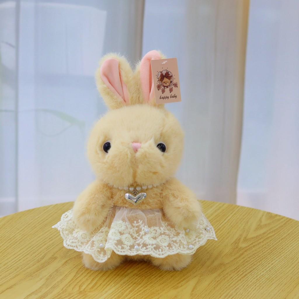 Cute Soft Rabbit Plush Doll  With Soft Short Fur And Pp Cotton Filling For Kids