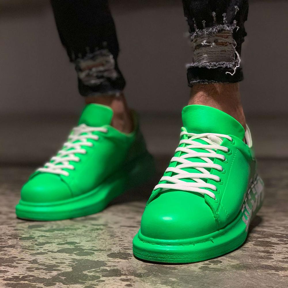 Buy Chekich Men Footwear Sneakers White Green Mixed Multicolor