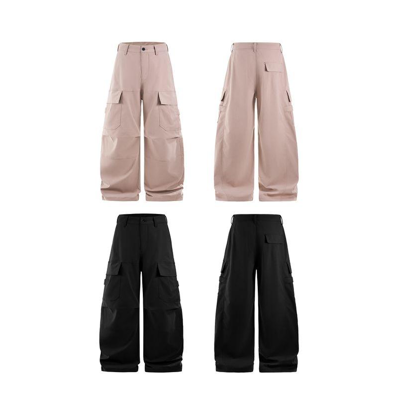 American Street Style Retro Large Pocket Wide-Leg Cargo Pants for Men and Women 2025 Autumn Trendy Brand Loose Durable Casual Long Pants
