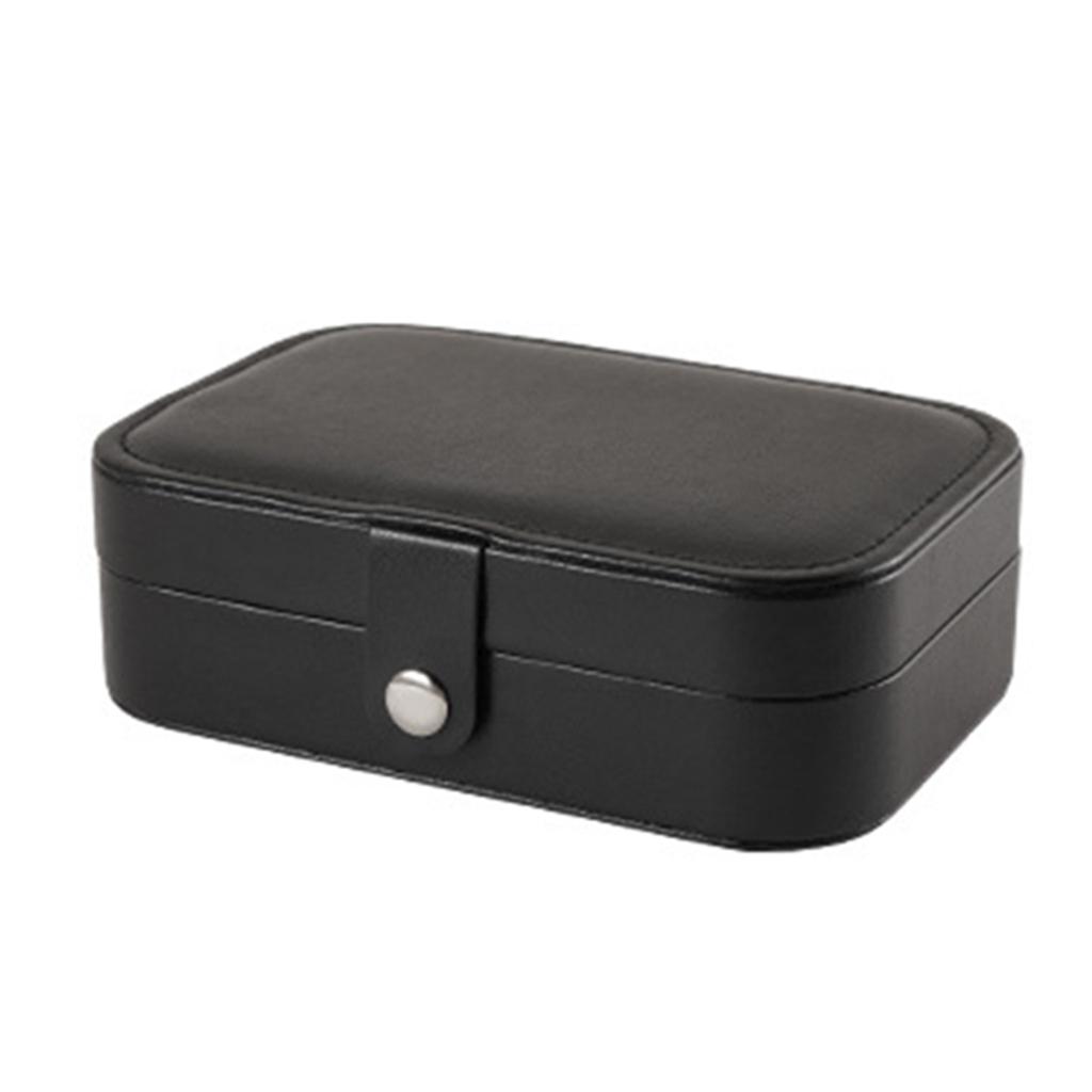 Portable Double-Layer Jewelry Box Suitable For Earrings, Rings And Necklaces Storage Box For Easy Travel Storage