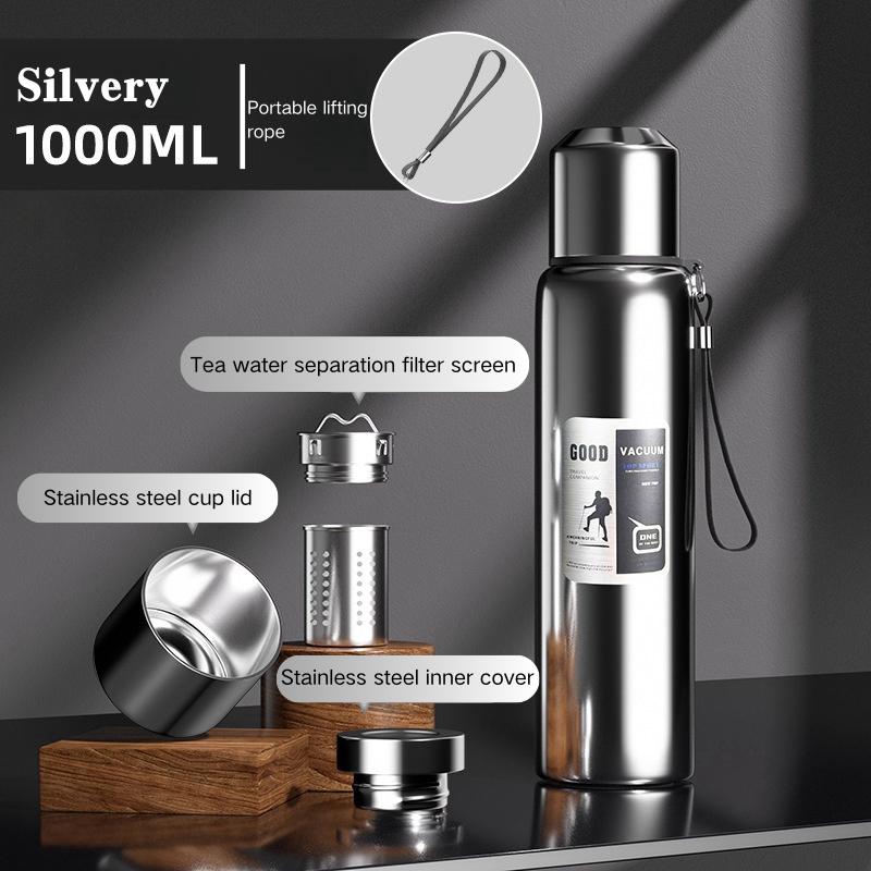 

1000ML Large Capacity Cold Thermal Thermos Tumbler Stainless Steel Insulated Water Bottle Insulation Flask Pot Travel Mug 1000ml