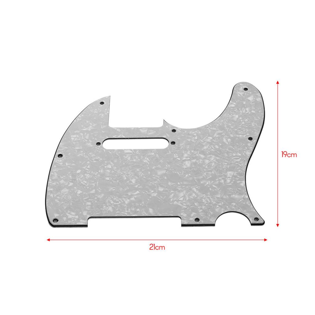 3Ply Guitar Pickguard with Single Coil Pickup Hole for Electric Guitar White Pearl