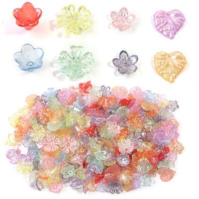 100pcs/lot Candy Color Acrylic Beads Colorful Multi-shaped Loose Spacer Beads for Necklace Bracelet Jewerly Making Accessories