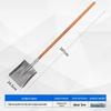 Iron Shovel with Manganese Steel Square Head & Wooden Handle, Natural Color, Large Size for Construction
