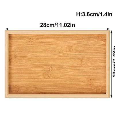 Ruhan Bamboo Rectangular Serving Tray Set