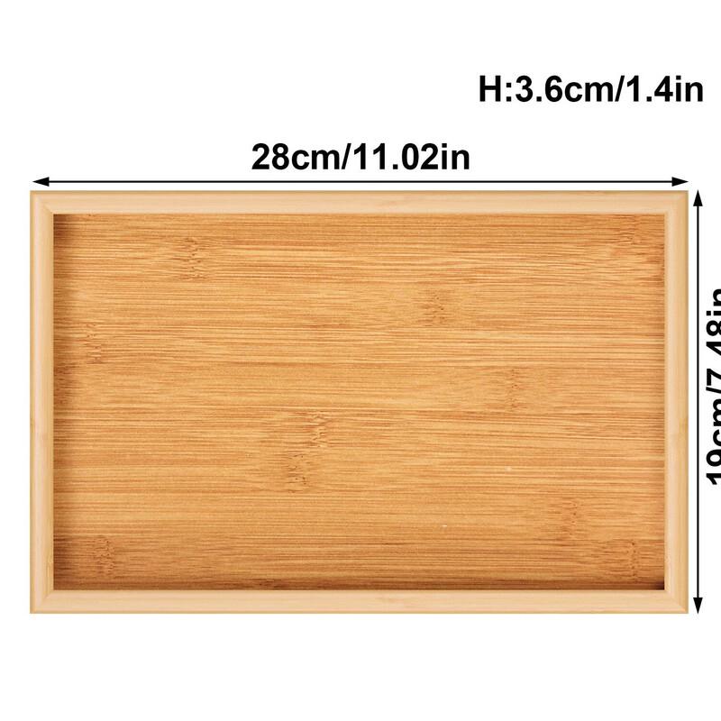 Ruhan Bamboo Rectangular Serving Tray Set