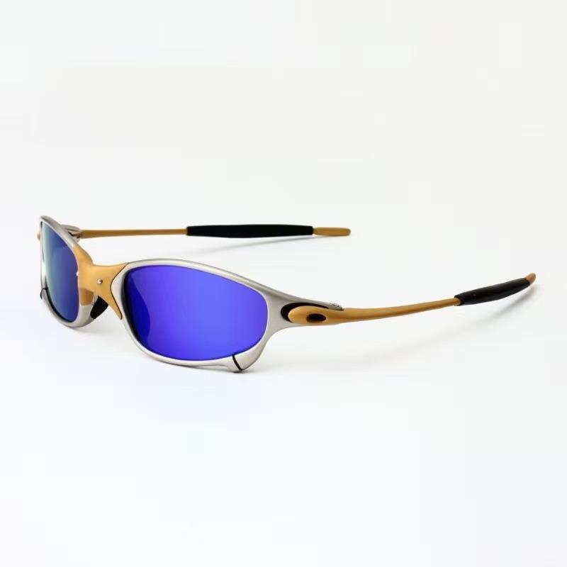 Outdoor trendy polarized sunglasses, retro gold-colored, suitable for both men and women, ideal for cycling and driving