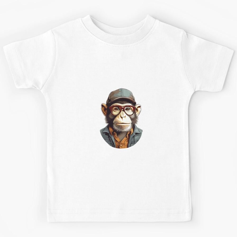 Hipster Monkey Kids T-Shirt 160