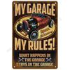 Retro Wall Art Bar Accessories Mancave Tin Sign Room Luxury Home Decor Item Decorations Metal Signs Vintage Metal Plates Posters