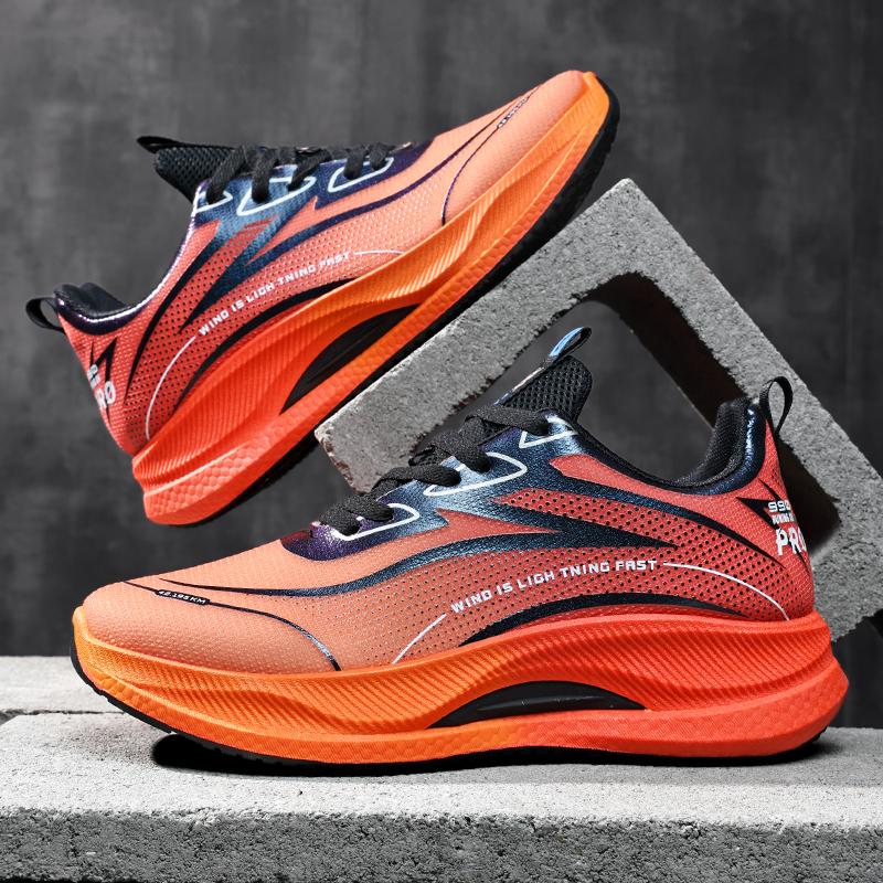 Running Shoes Men Fashion Trendy Mesh Outdoor Sports Training Competition Jogging Shoes Lightweight Flat Lace-up Sneakers Man