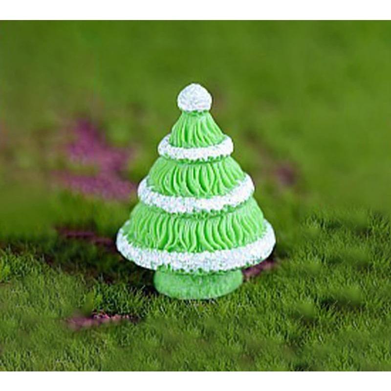 Creative Christmas Tree Garden Micro Landscape Accessories Various Christmas Tree Ornaments Resin Crafts Cute Home Decoration