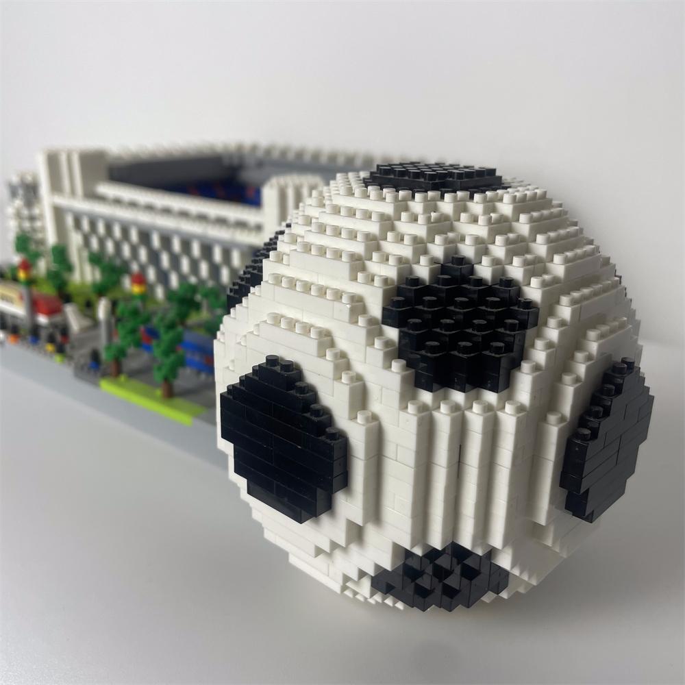 Knew Built Madrid Soccer Stadium with Soccer Ball Micro Blocks Building Toys Experience the Joy of Footballive Good Deco Gift