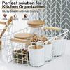 Ins Wind Wrought Iron Storage Basket Japanese Desktop Storage Basket Bathroom Simple Storage Basket Kitchen Storage Box Desk Organizer