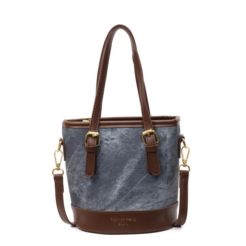 Geantă tip găleată cu design de nișă populară anul acesta, Stil nou de primăvară pentru femei, Geantă simplă pe un umăr și crossbody, Geantă de mână mică la modă