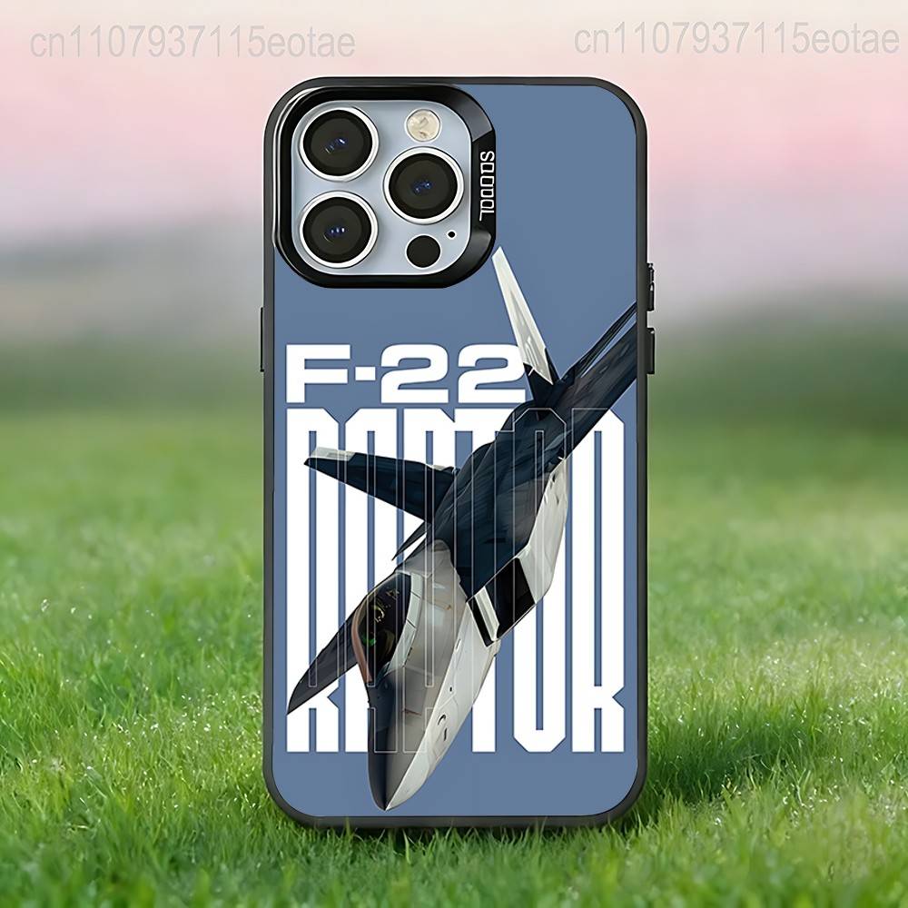 

Plane F-22 Raptor Fighter Black Phone Case Compatible with iPhone 17 16 15 14 13 12 11, Pro, Max, Plus, E, Air, Mini iPhone17