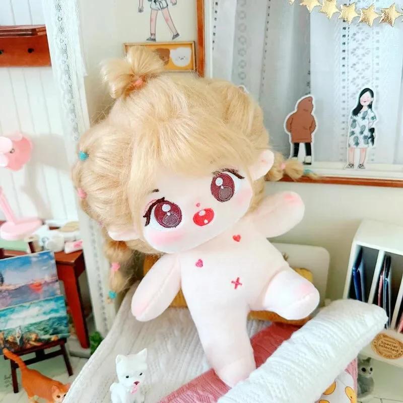 

20 см кукла с большими глазами и толстым телом, хлопковая кукла, идол, мягкая игрушка, суперзвезда, кукла без атрибутов, кукла с толстым телом, может менять одежду 20CM