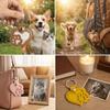 PU Leather Pet Hair Key Chain Portable Memorial Key Chain Pet Hair Storage Bag  Pet Loss Memorial