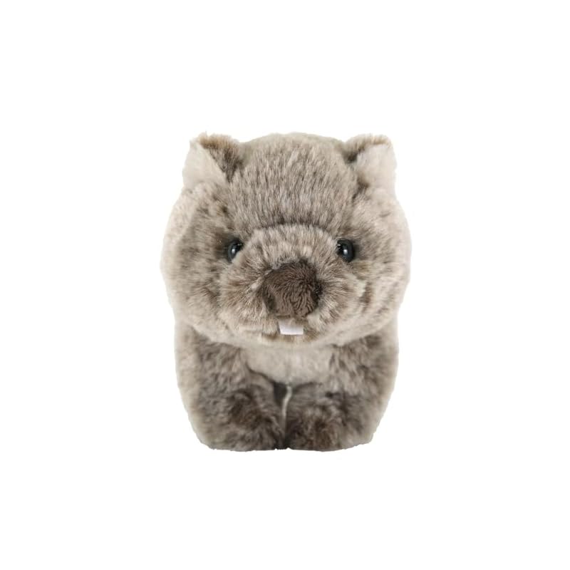 SunLemon Fluffies Small Wombat Plush Toy, 9 x 18 x 11.5 cm, Cute Rare Animal Series, P-1413