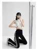 High Waist Flare Yoga Pants with Side Stripe for Women - Plus Size, Autumn/Winter Wear