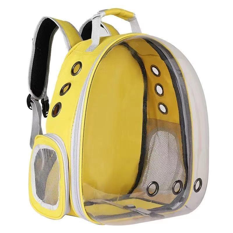 

1PC Cat Pet Carrier Backpack Transparent Capsule Bubble Pet Backpack Small Animal Puppy Kitty Bird Breathable Pet Carrier for Travel жовтий