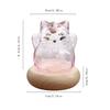 Clear Glass Coin Bank Small Gold Bean Bank Clear Gold Bean Container Cat Shape Saving Jar for Bookshelf Display Stand Wishing
