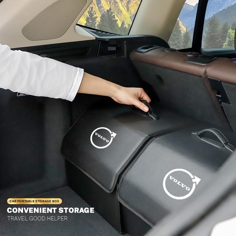 Universal Car Trunk Organizer Foldable Storage Box For Volvo ES90 EC40 EX40 EM90 XC90 V90 V60 XC60 V40 S80 S60 S90 C40 XC40 V70