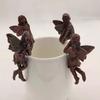 Fairy Girl Hanging Cup Resin Decoration Fairy Combination Flower Basket Edge Decoration Garden Pot Ornaments