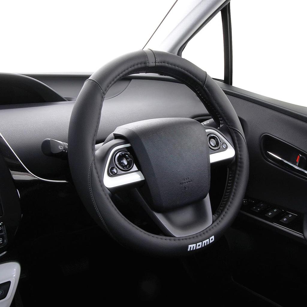 MOMO ELEGANT Steering Wheel Cover, Italy, Milan, Size Small, Gray