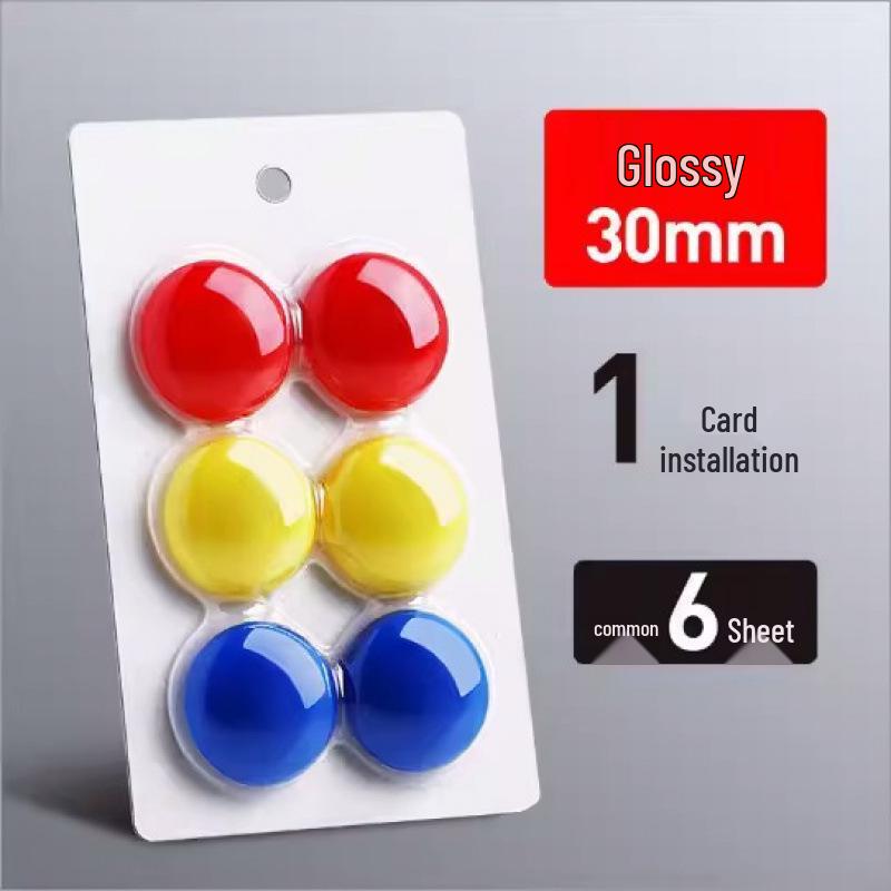 

Colorful Round Magnetic Push Pins - Strong Ferrite Magnets for Whiteboard & Blackboard 30mm