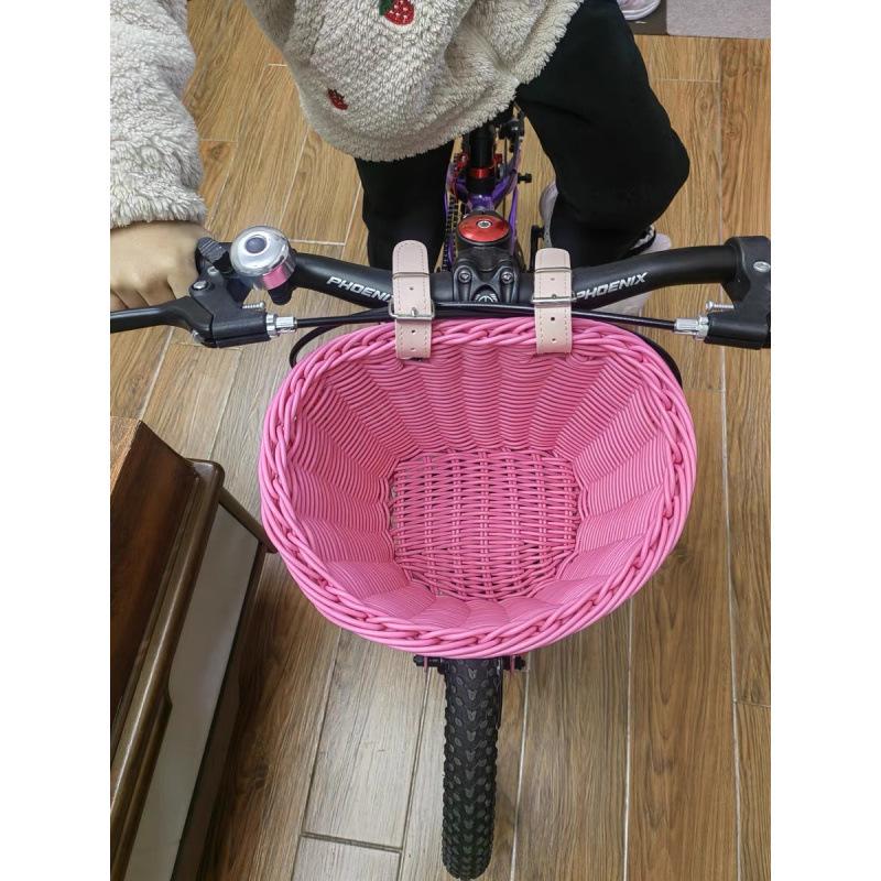 Univerzální multifunkční proutěný úložný koš pro elektrická vozidla a jízdní kola