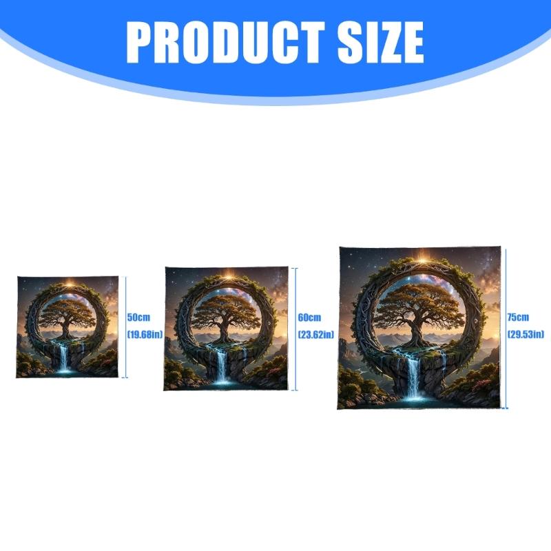 Square Divinations Tapestry Tree Waterfall Astrology Tablecloth Tarots Tablecloth Table Cloth Witchcrafts Supplies