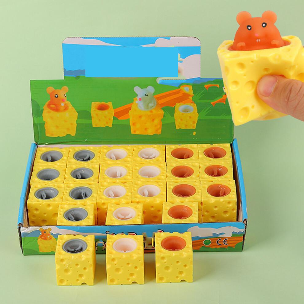 Portable Cheese Mouse Squeeze Toy for Stress Relief and Relaxation