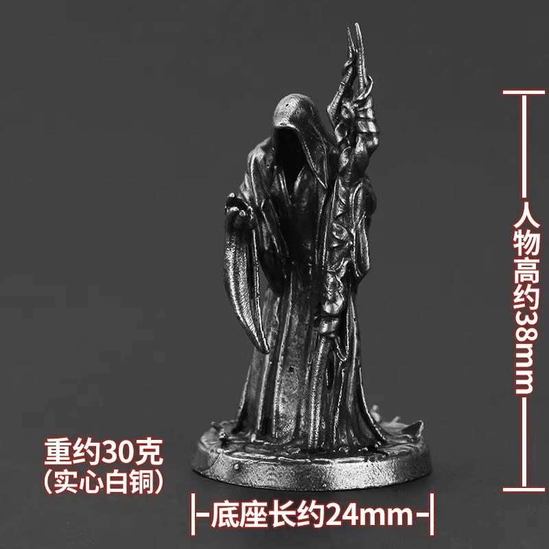 Metal Scythe Reaper Death God Soldier Model Action Figures Toys Board Game Piece Miniature Ornament Accessories Creative Figure