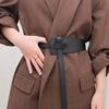 Korean Style Simple Women Faux Leather Belt Irregular Shape Adjustable Knot Long Waistband Suit Coat Corset Belt Fashion Accessories